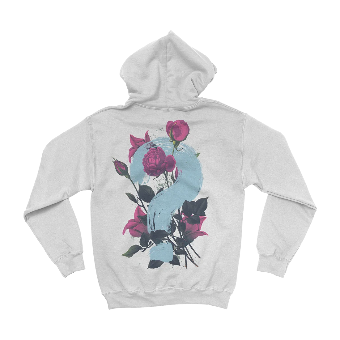 Why Don't We Flower Square Pullover Hoodie in White