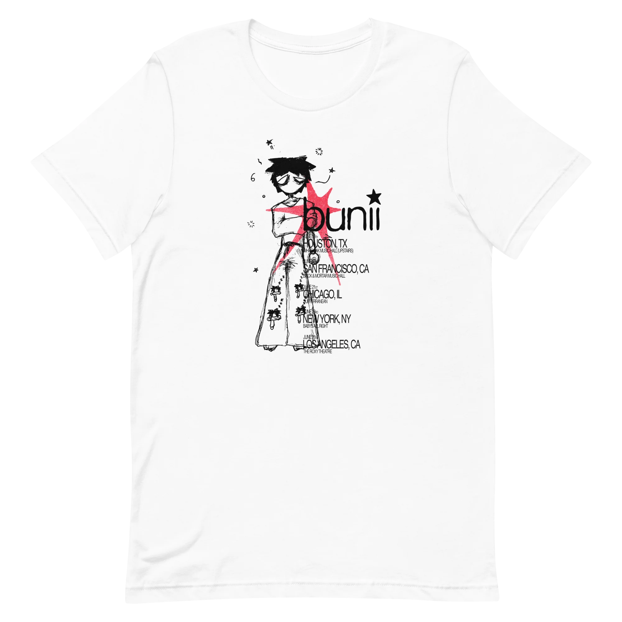 Bunii Icon Character Tee in White with Oversized Fit