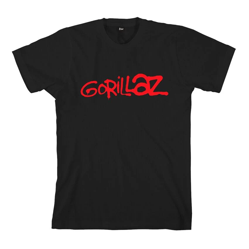 Gorillaz 涂鸦标志黑色有机棉 T 恤