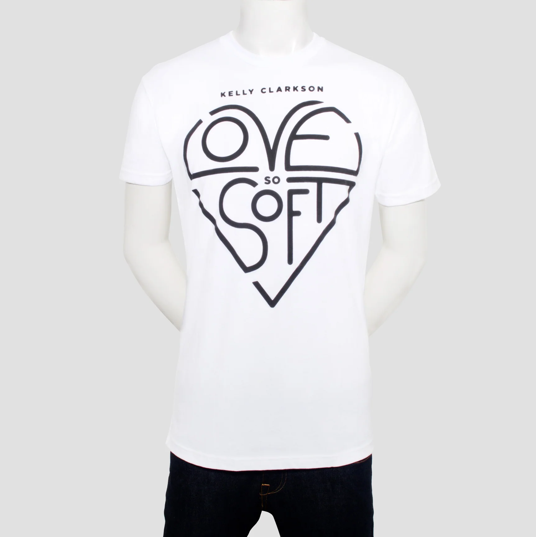 Kelly Clarkson Heart Shaped T-Shirt with Love So Soft Heart Print