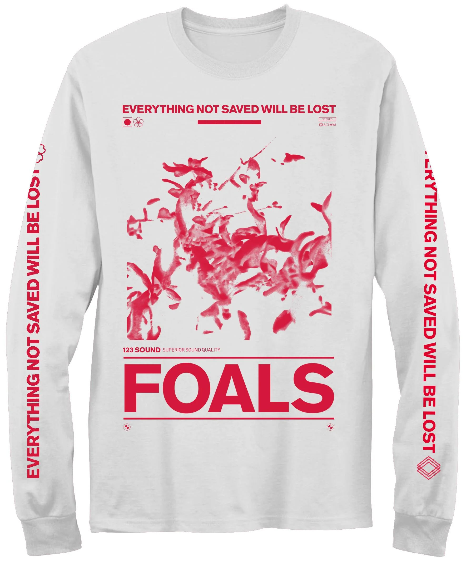 Foals Floral Album 白色长袖 T 恤