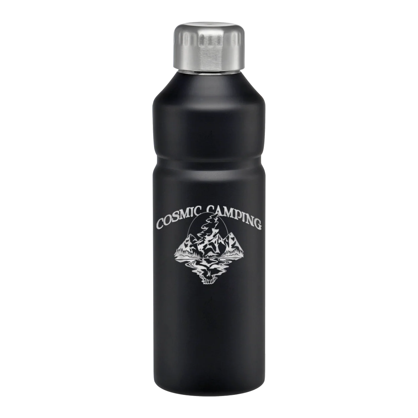 Grateful Dead Cosmic Water Bottle in Matte Black, 9.12 Inches Tall