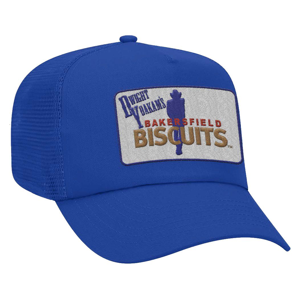 Bakersfield Biscuits Trucker Hat in Royal Blue Mesh Back