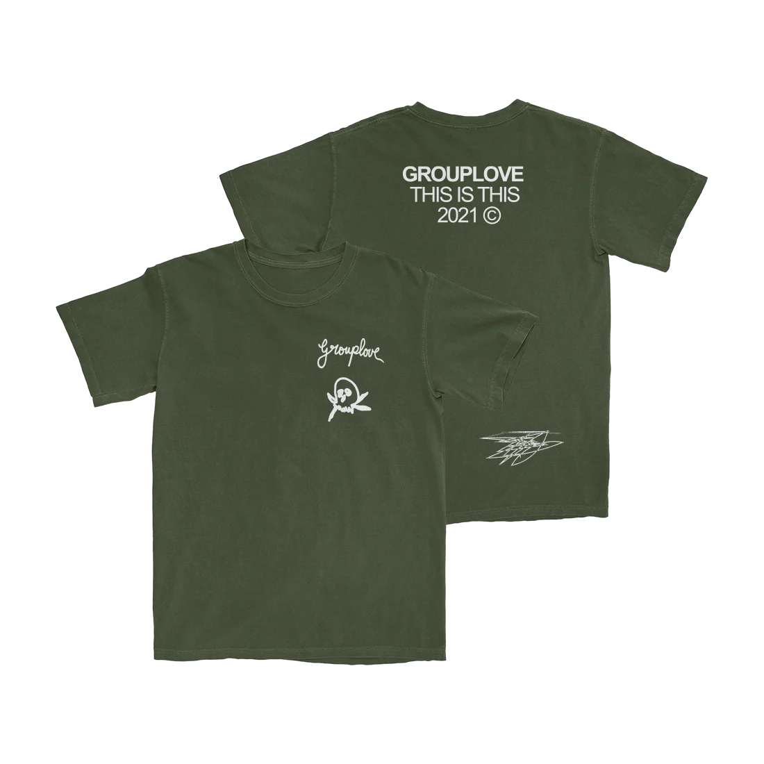 Grouplove This Is This T-Shirt in Olive Green Unisex Fit