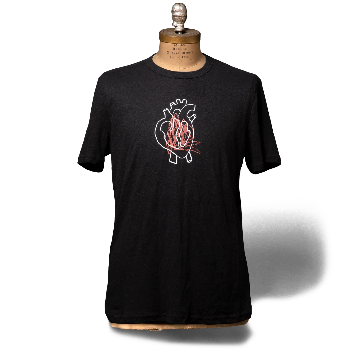 Neil Young Soft Organic Men's Black T-Shirt with Heart Solo Print