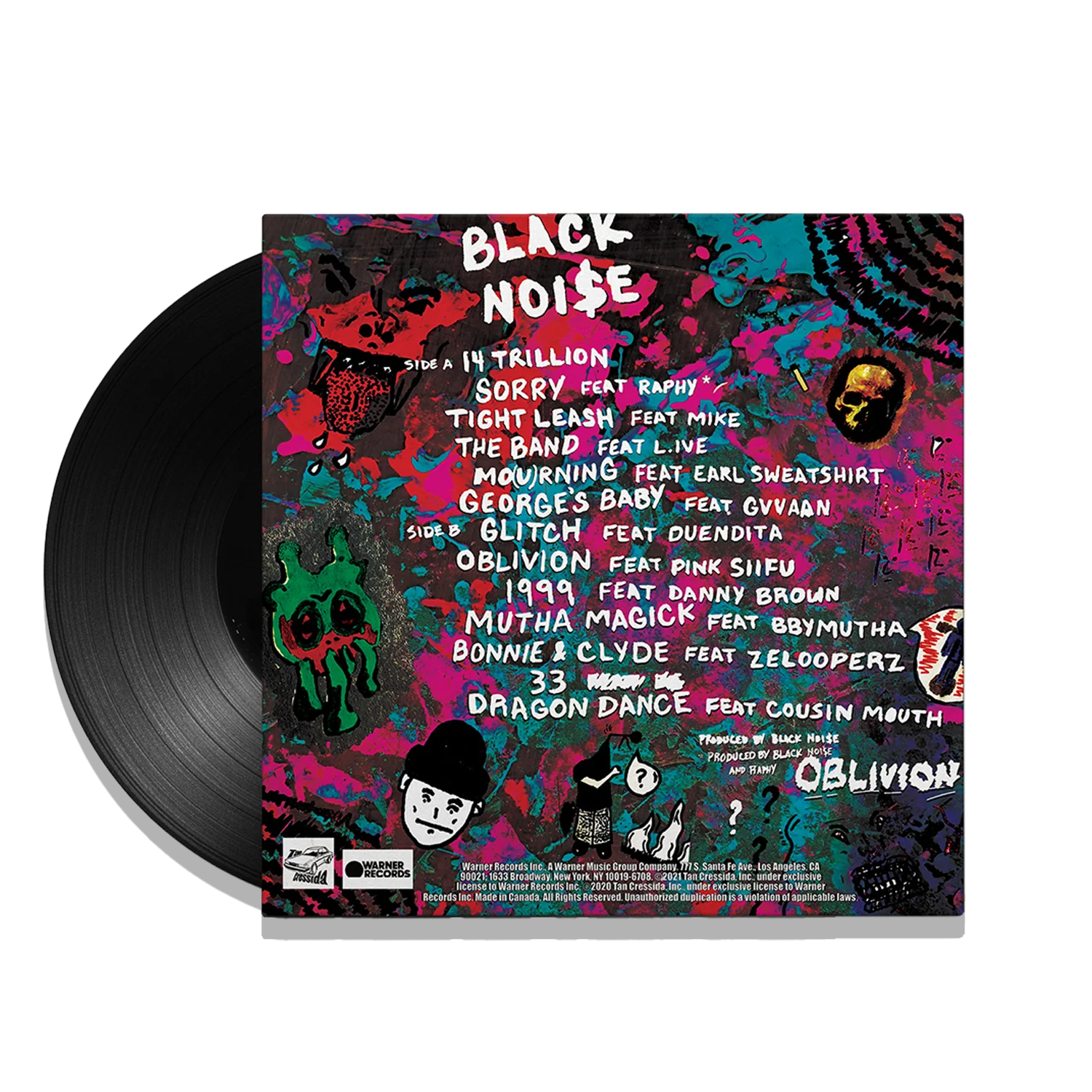 OBLIVION Standard Vinyl by Black Noi$e With Side A and Side B Tracks