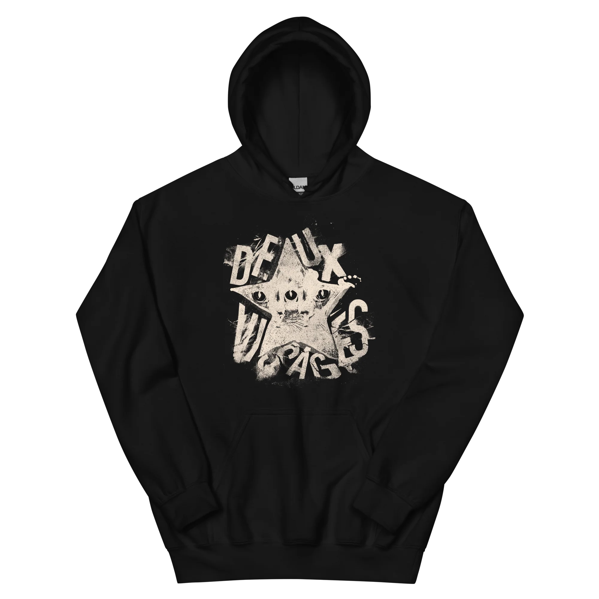 Deux Visages Logo Hoodie Black Unisex Mid-Weight