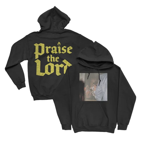 Praise the Lord 黑色中性款连帽卫衣 前后图案款