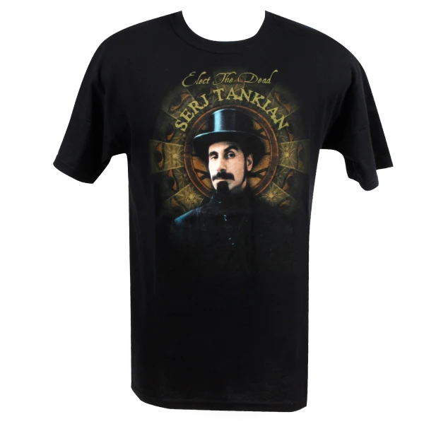 St. Serj T 恤，Serj 照片周围眼部图案