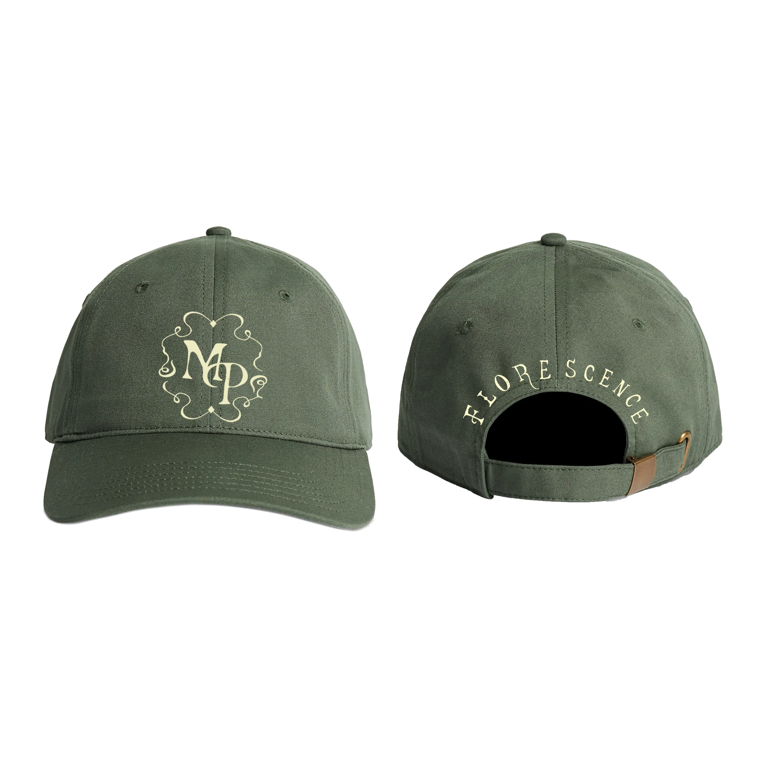 Maisie Peters Florescence Cap in Faded Green with MP Initials