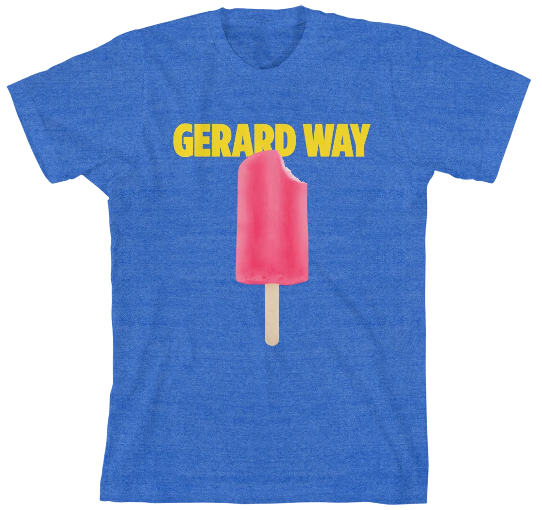 Gerard Way Popsicle T 恤 麻灰色 True Royal Blue
