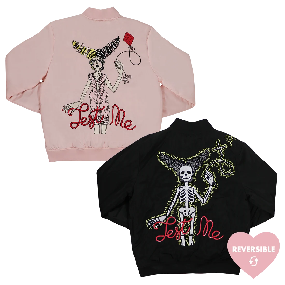 Melanie Martinez Test Me Reversible Jacket in Black and Pink