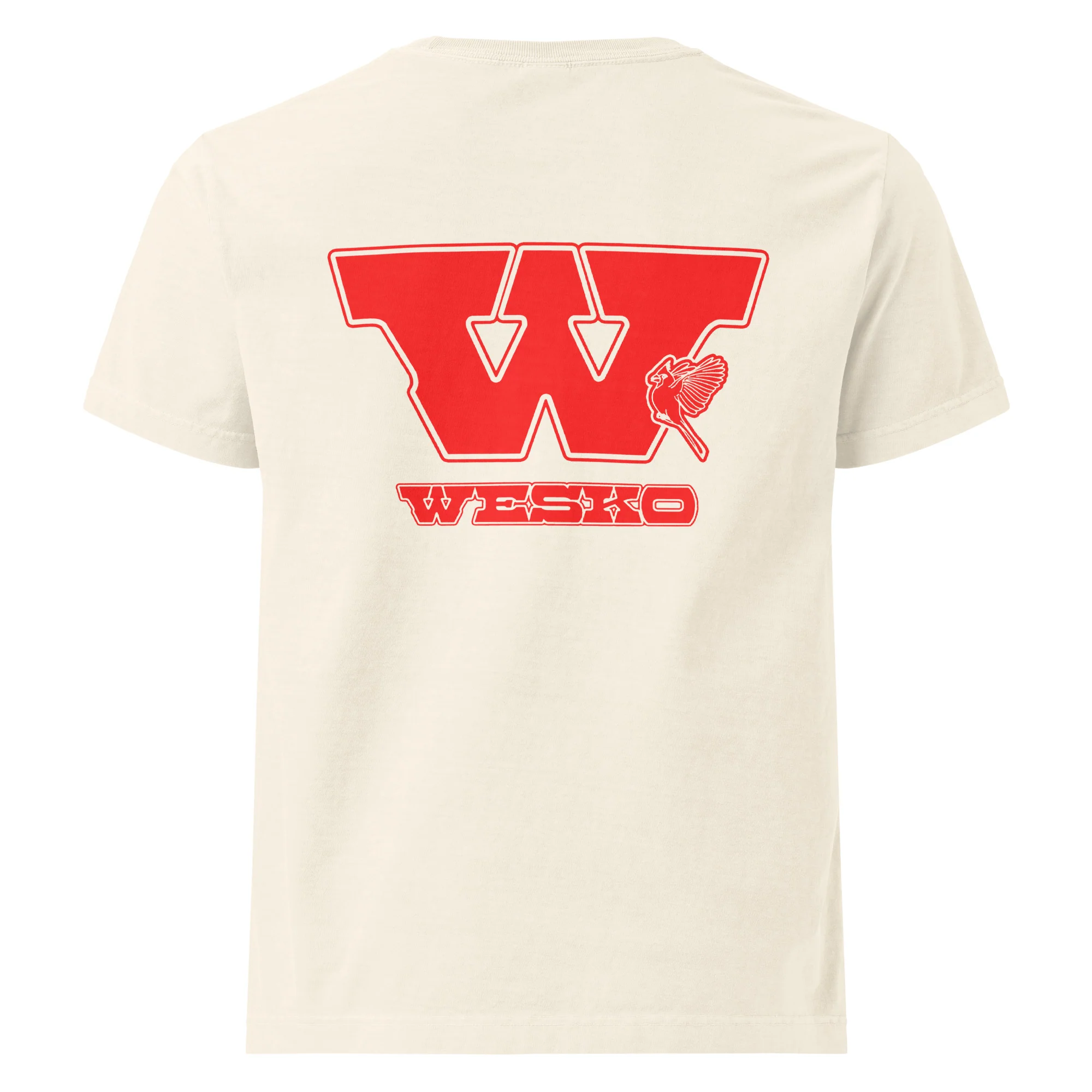 Cardinal Logo White T-Shirt Oversized Heavyweight Cotton