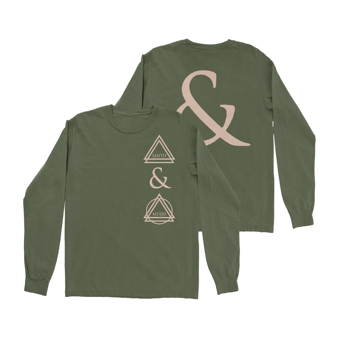 Smith & Myers Triangle Long Sleeve T-Shirt in Green