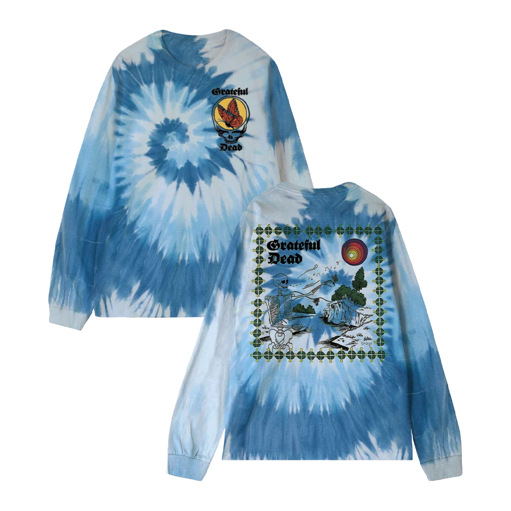 Grateful Dead Cosmic Tie Dye Long Sleeve in Blue