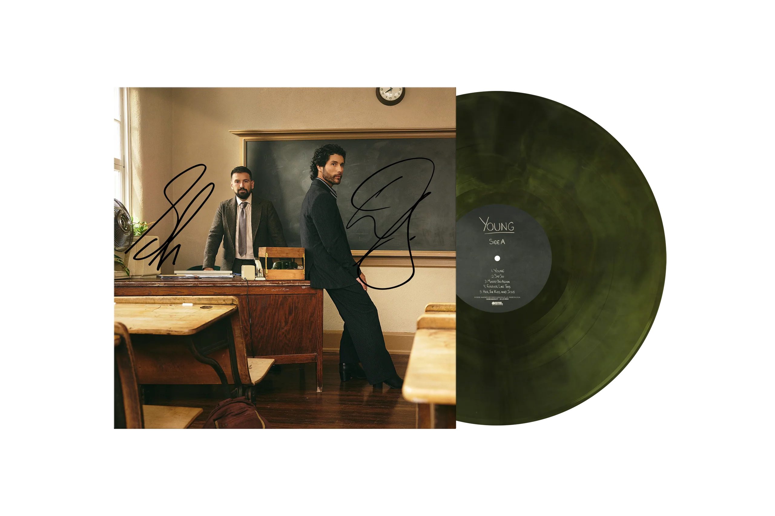 Dan + Shay Young Signed Chalkboard Green Vinyl