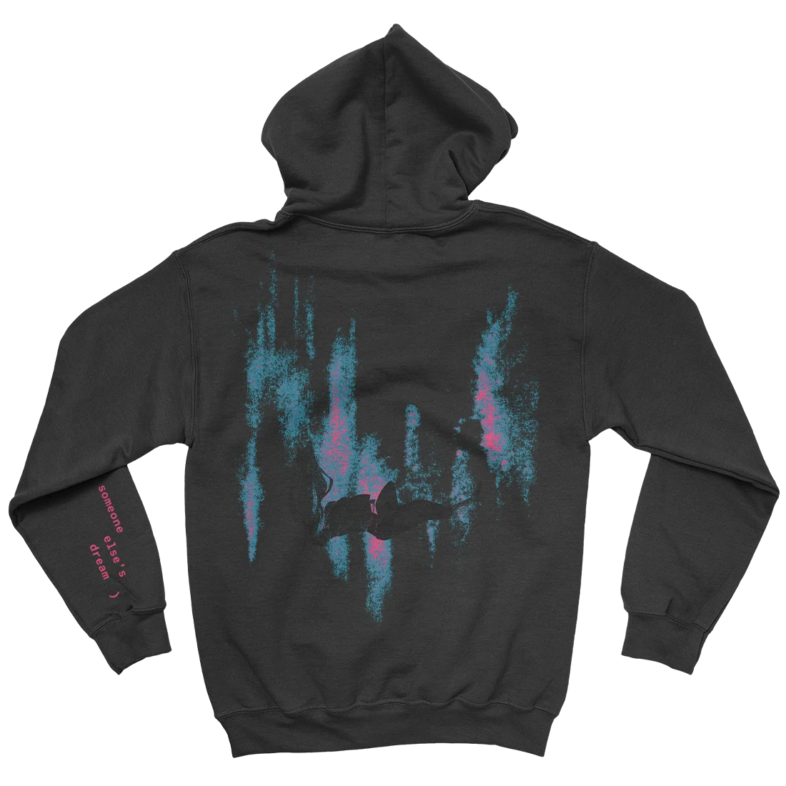 Absofacto Falling Hoodie by Allen Chiu on Black Russell Hoodie