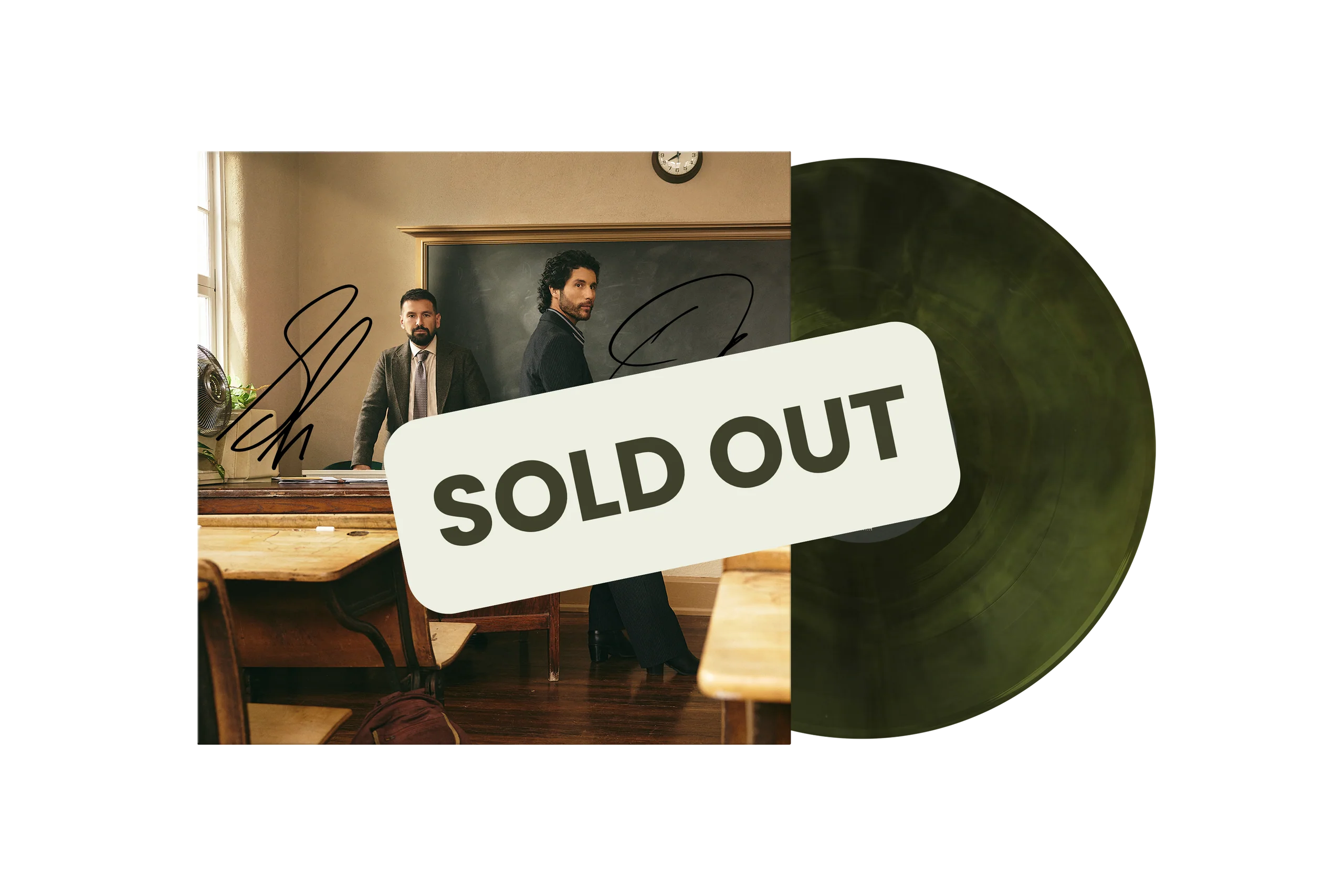 Dan + Shay Young Signed Chalkboard Green Vinyl