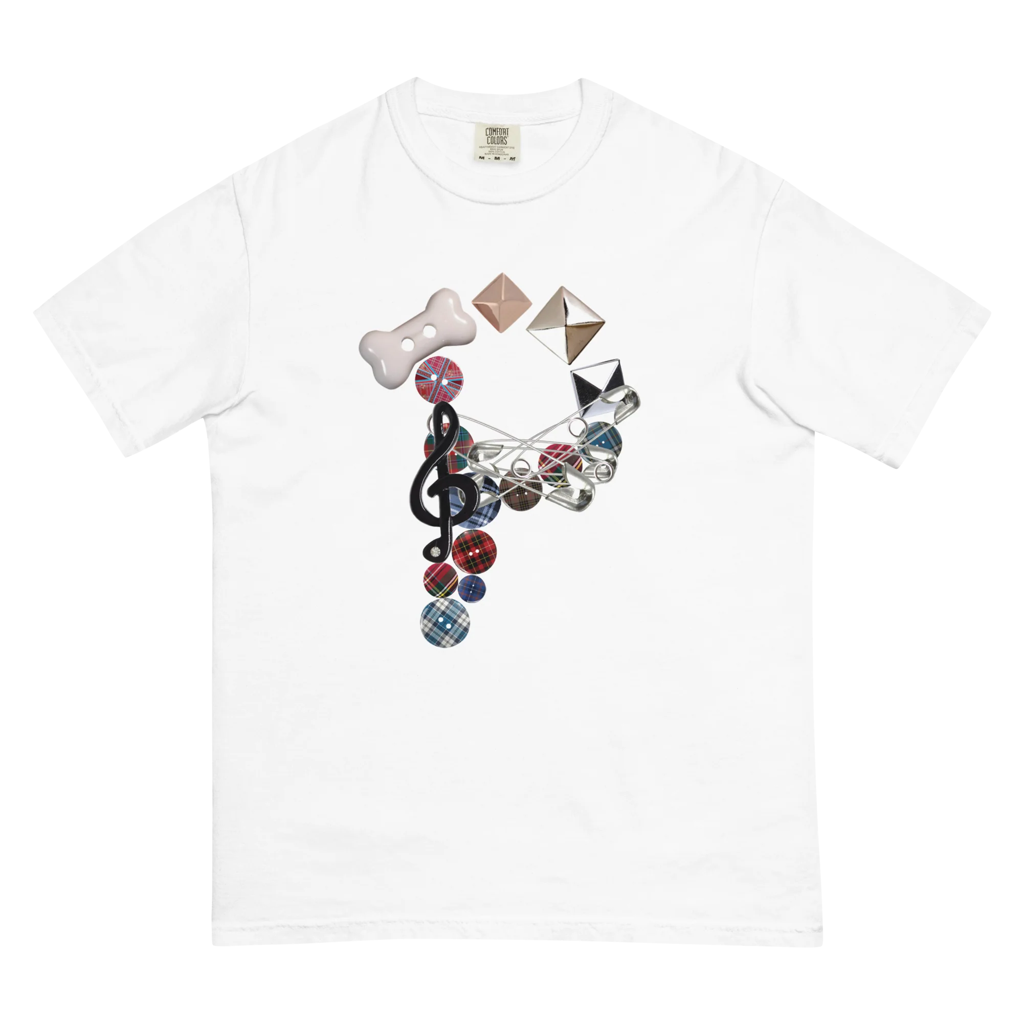 PinkPantheress Fancy That Buttons White Unisex Heavyweight Tee