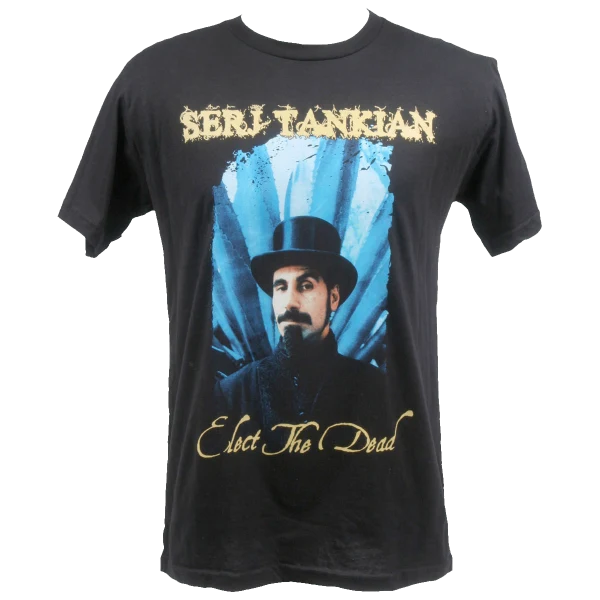 Serj Tankian Cactus Photo Black Fitted Cotton T-Shirt