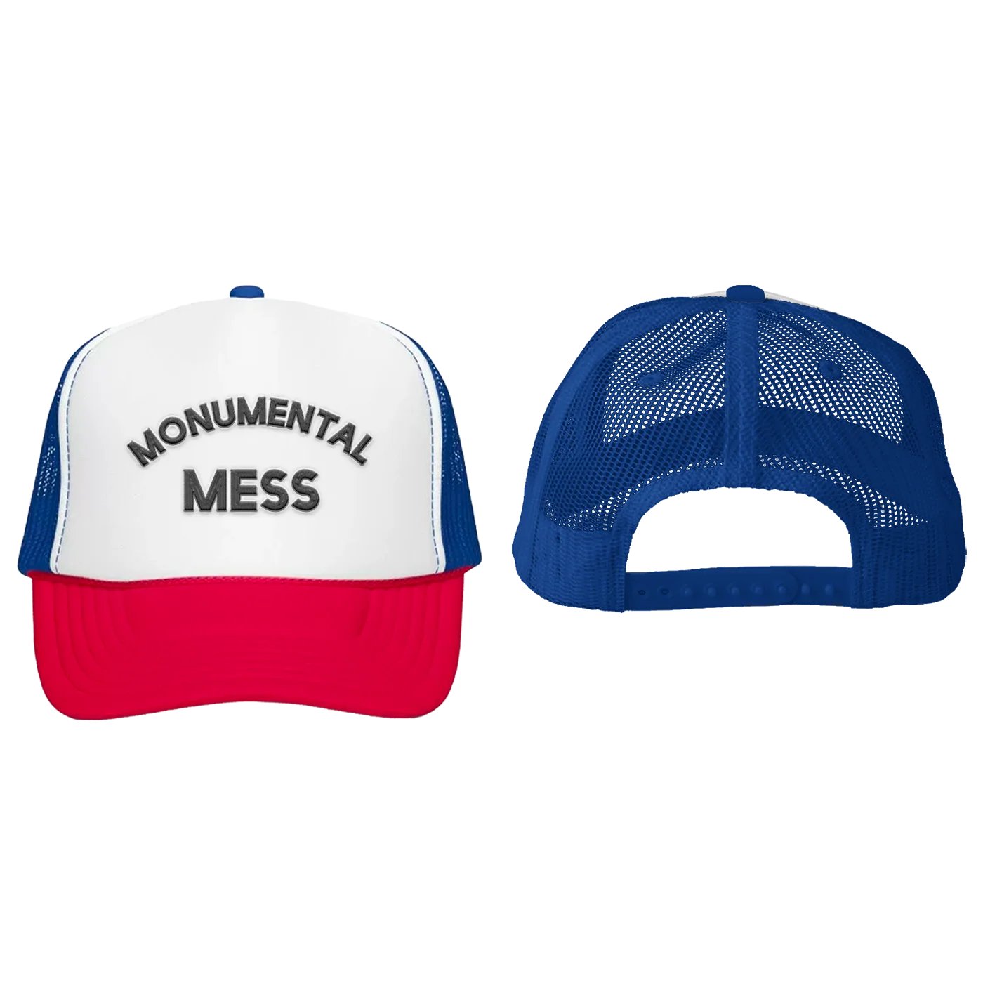 Knox Monumental Mess Trucker Hat with Blue and White Panels