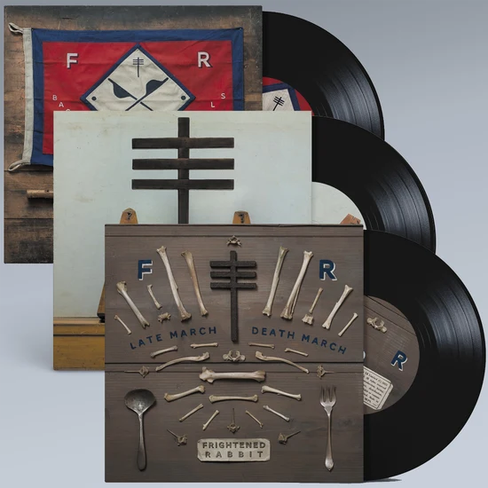 Frightened Rabbit Vinyl Singles Bundle on Three 7 Inch Black Vinyl Discs