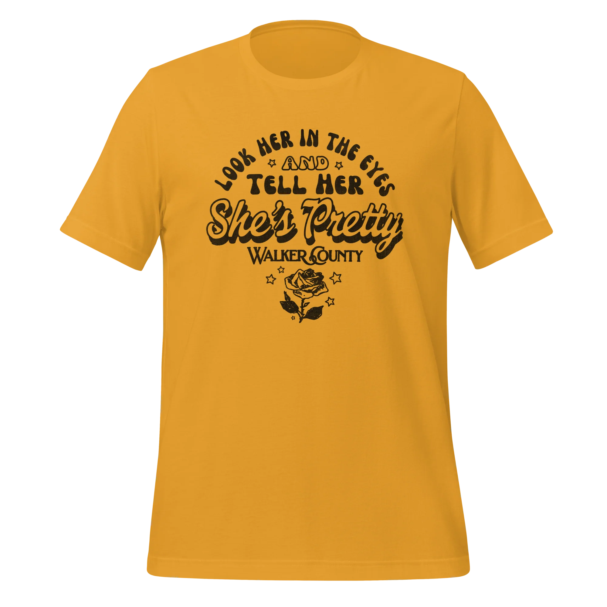 Tell Her She's Pretty T 恤 Mustard Combed Cotton