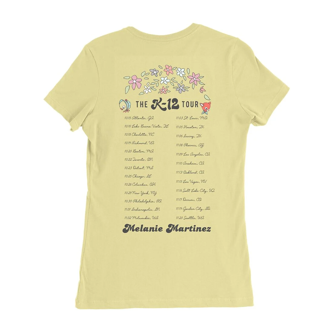 Melanie Martinez School Tour Bus T-Shirt in Yellow