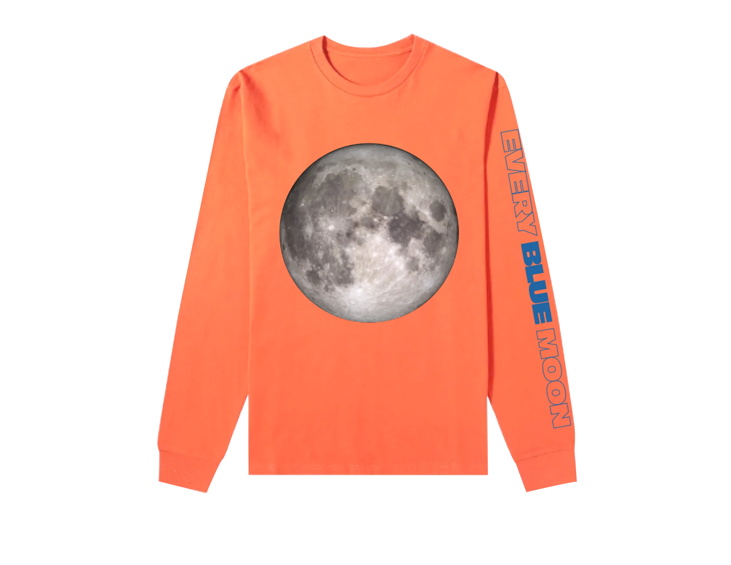 EBM Moon Vintage Long Sleeve T-Shirt in Orange