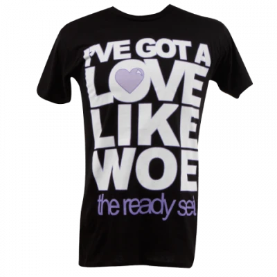 Love Like Woe Black Basic Tee with Multicolored Graphic