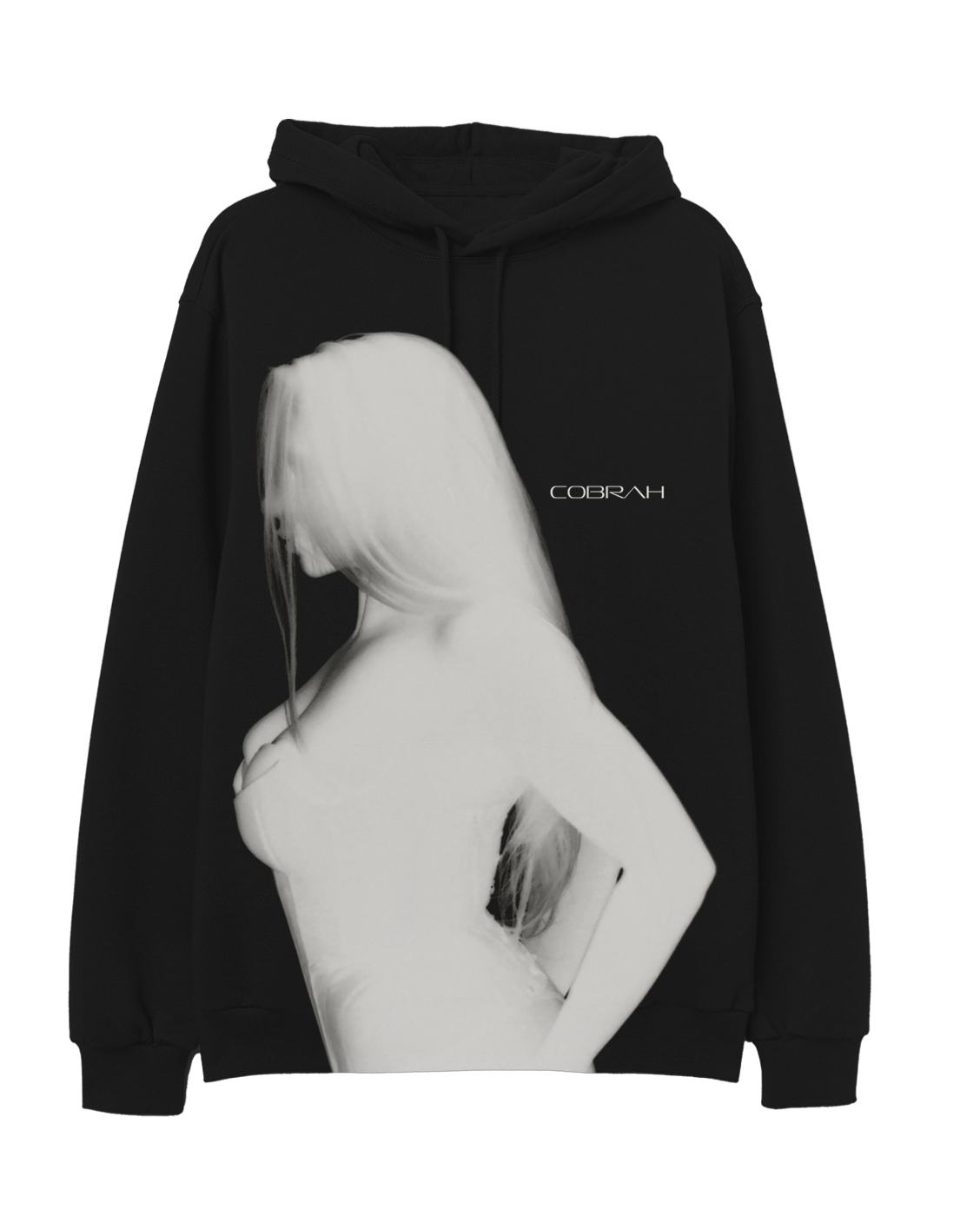 COBRAH Hush Hoodie Unisex with Jumbo Front Print and Hidden Pockets
