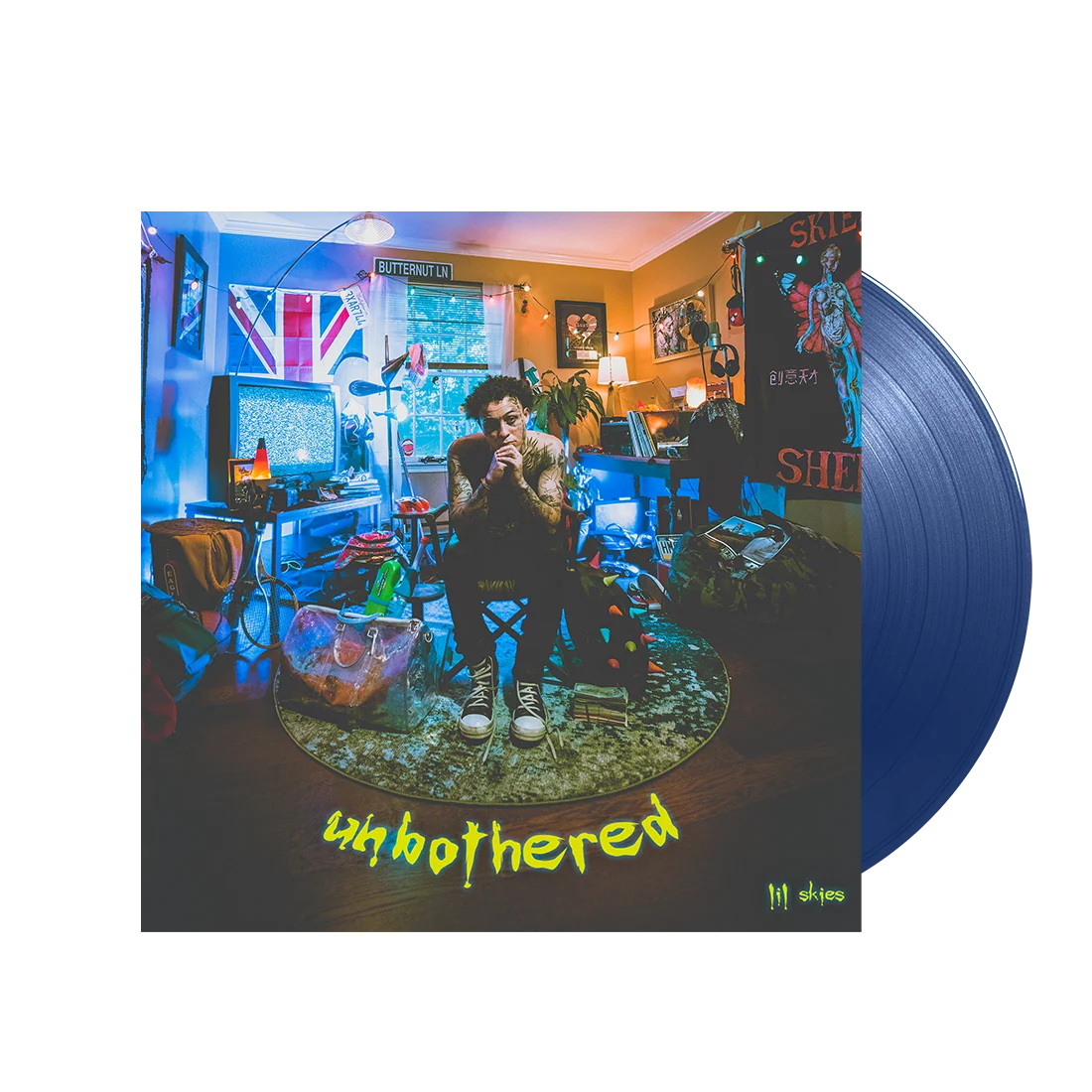 Lil Skies unbothered Cobalt Blue Vinyl LP Webstore Exclusive