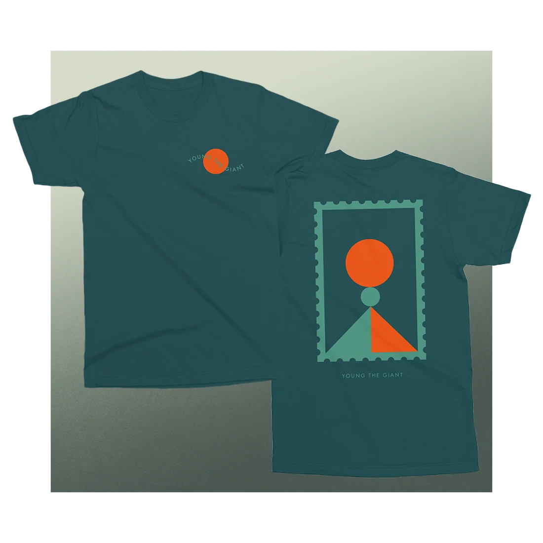 Young the Giant Stamp T-Shirt with Logo Front and Stamp Back