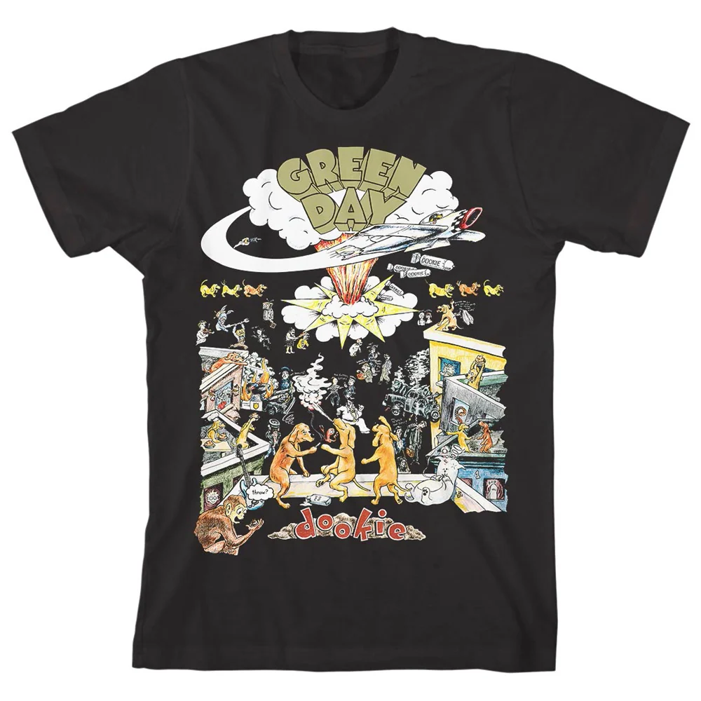 Dookie Scene T-shirt by Green Day in Black Cotton