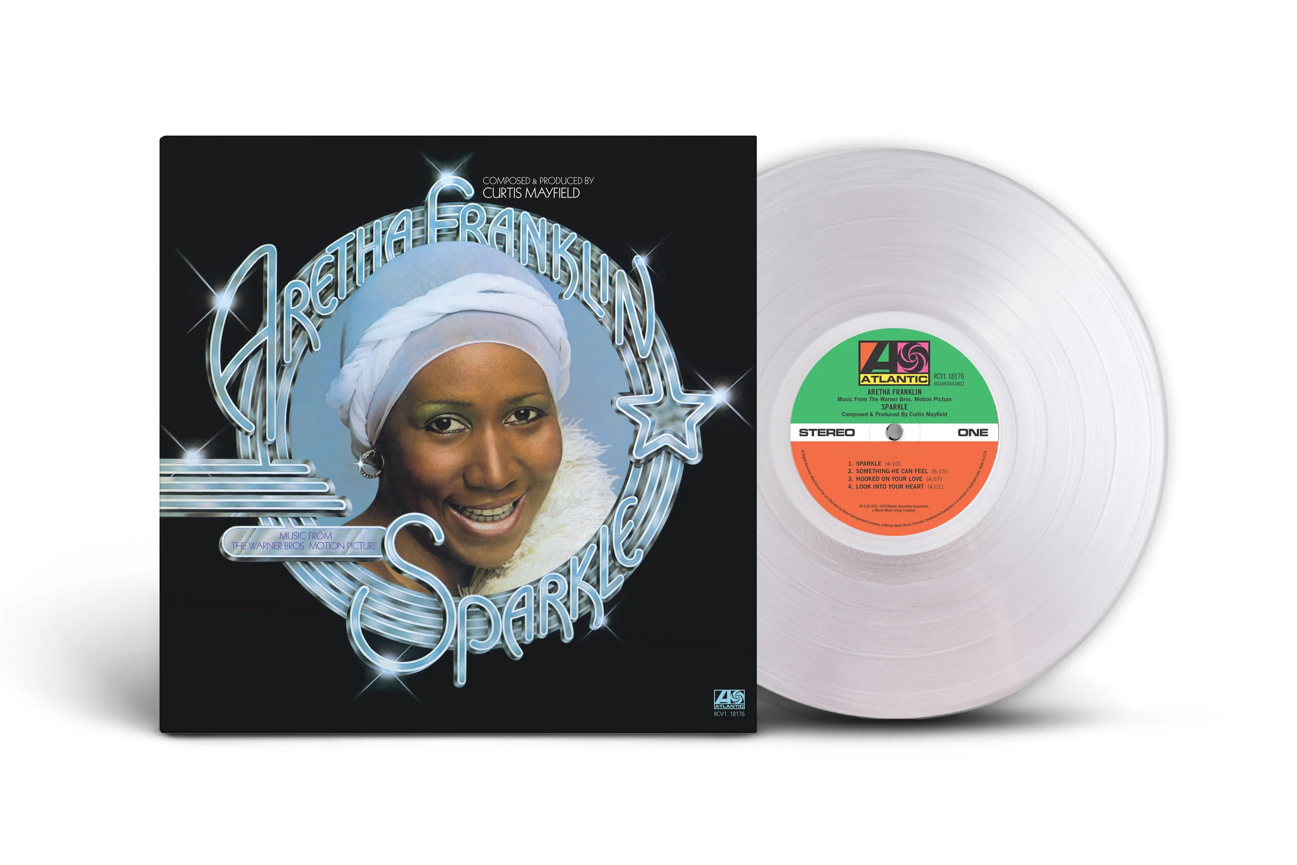 Aretha Franklin Sparkle Soundtrack on Crystal Clear Vinyl LP