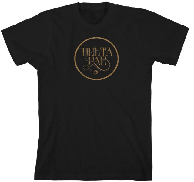 Delta Rae Drum Head Graphic Slim-Fit Black T-Shirt
