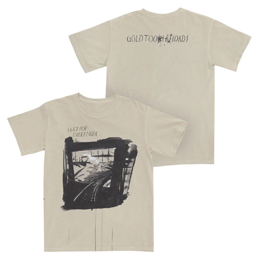 Iggy Pop EVERY LOSER Album Tee in Tan Unisex Fit