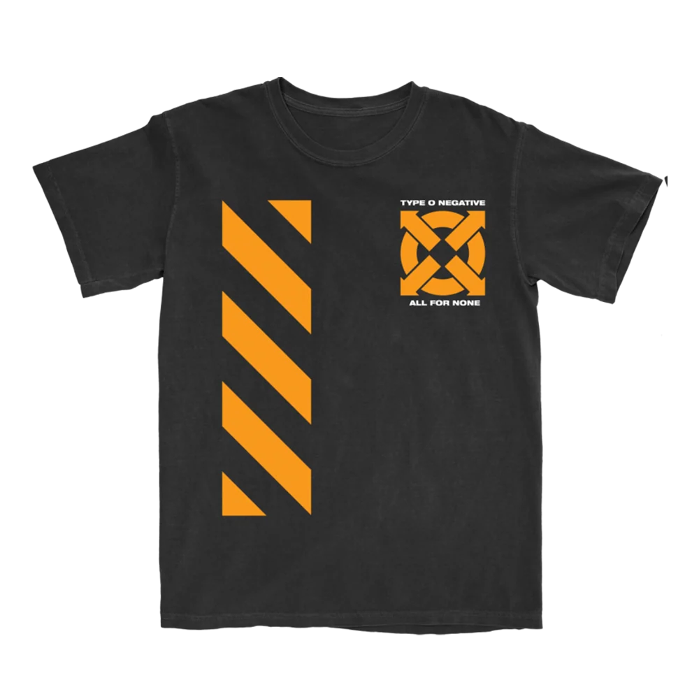Type O Negative Be A Man T-Shirt With Orange Logo Print