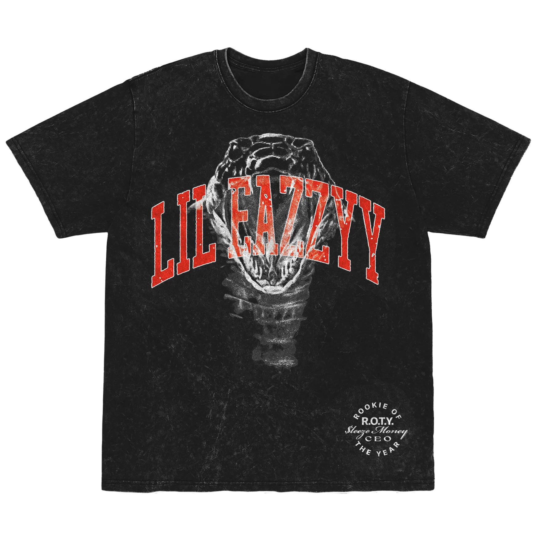 Lil Eazzyy ROTY 蛇头图案 T 恤