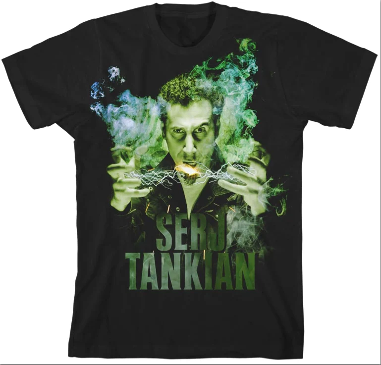 Serj Tankian Sparks T 恤（绿色烟雾图案）
