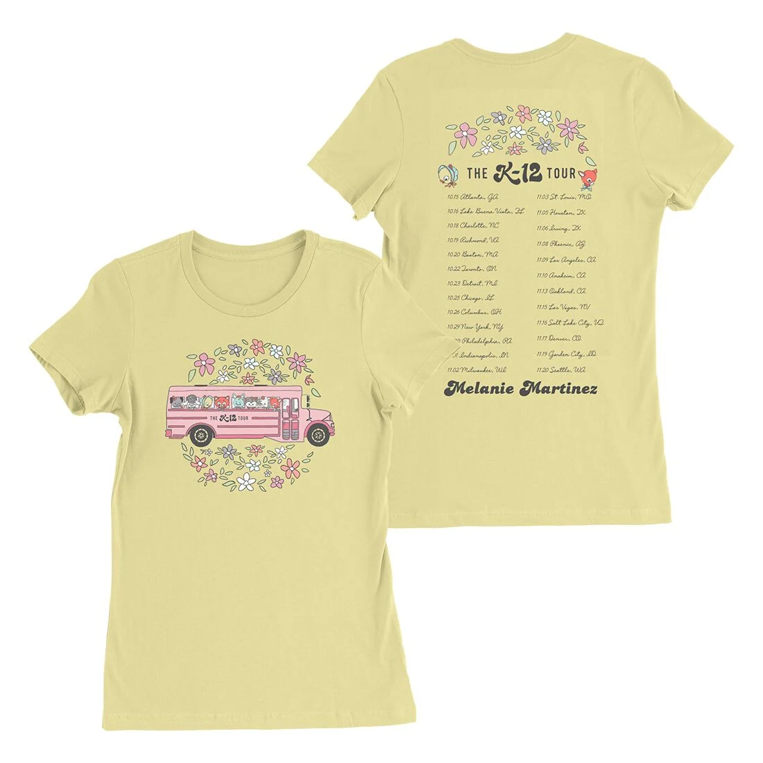 Melanie Martinez School Tour Bus T-Shirt in Yellow