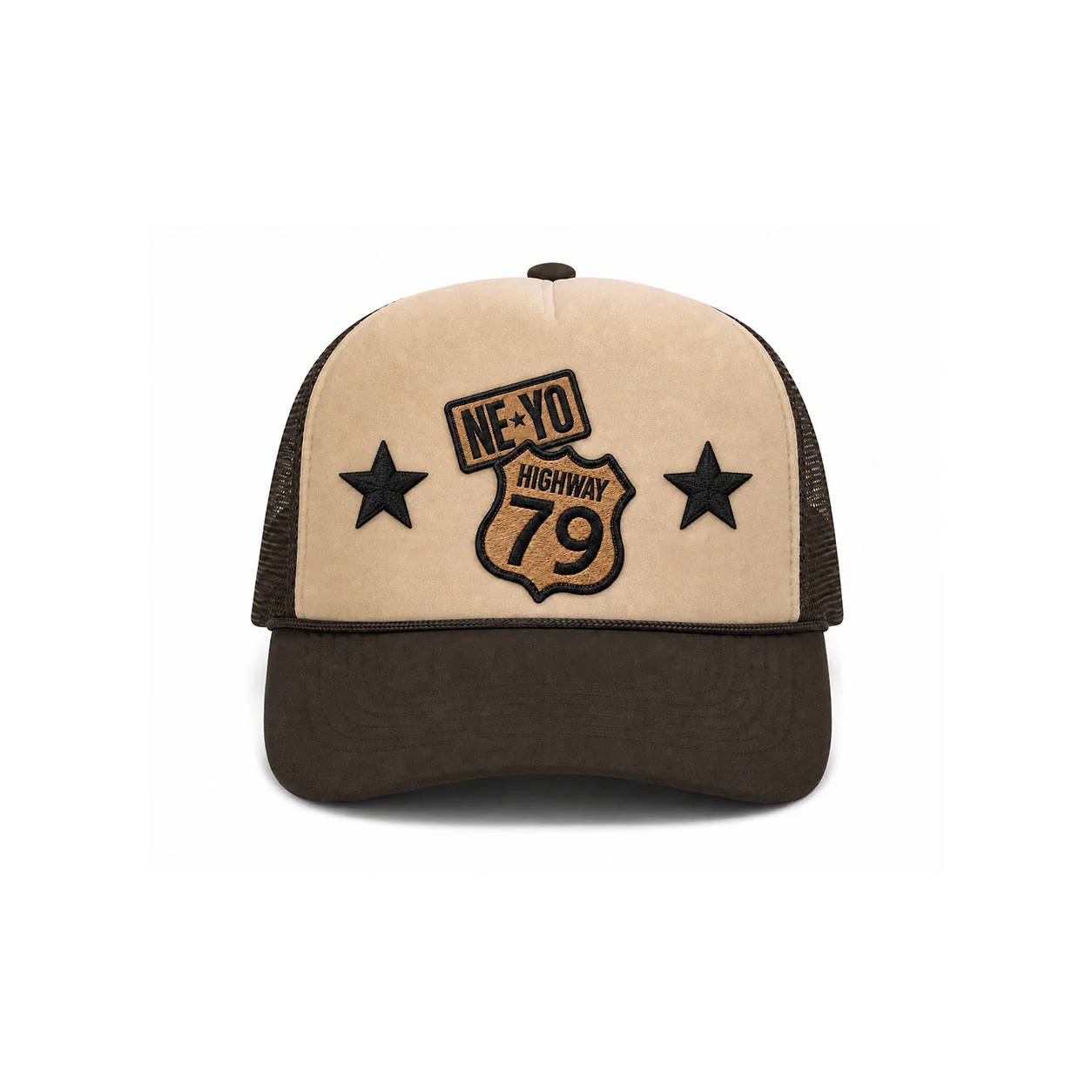 Highway 79 Foam Trucker Hat With Embroidered Custom Patches
