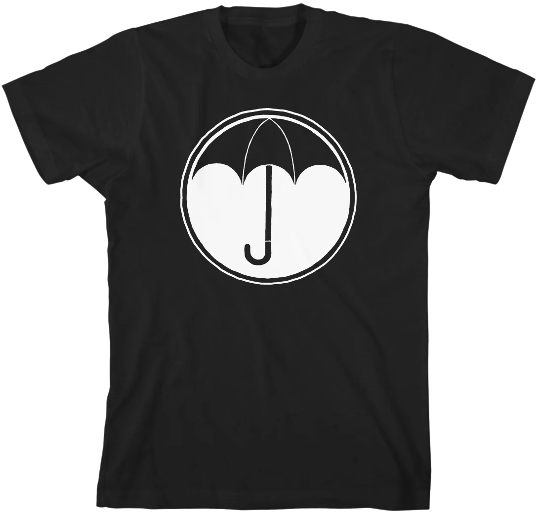 Umbrella Academy Classic Logo 男女同款 T 恤 黑色修身款