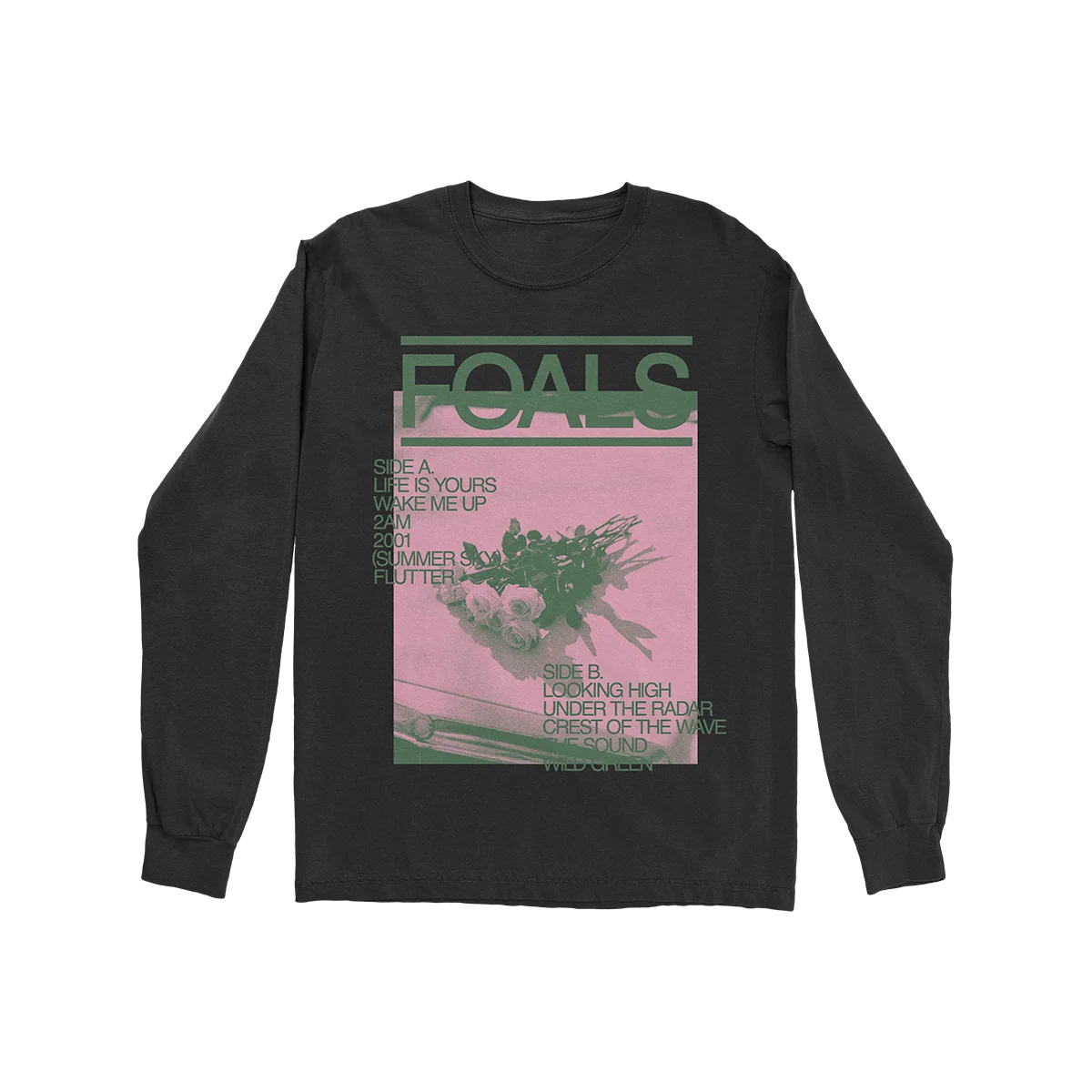 Foals Inverted Pink Roses 巡演长袖 T 恤