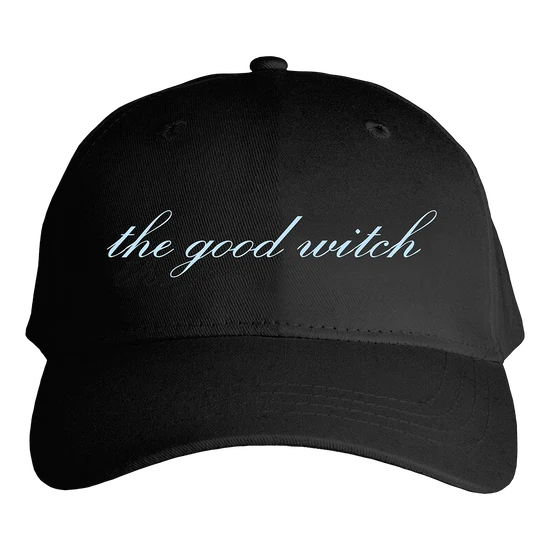 Maisie Peters The Good Witch Cursive Cap in Black Cotton Twill