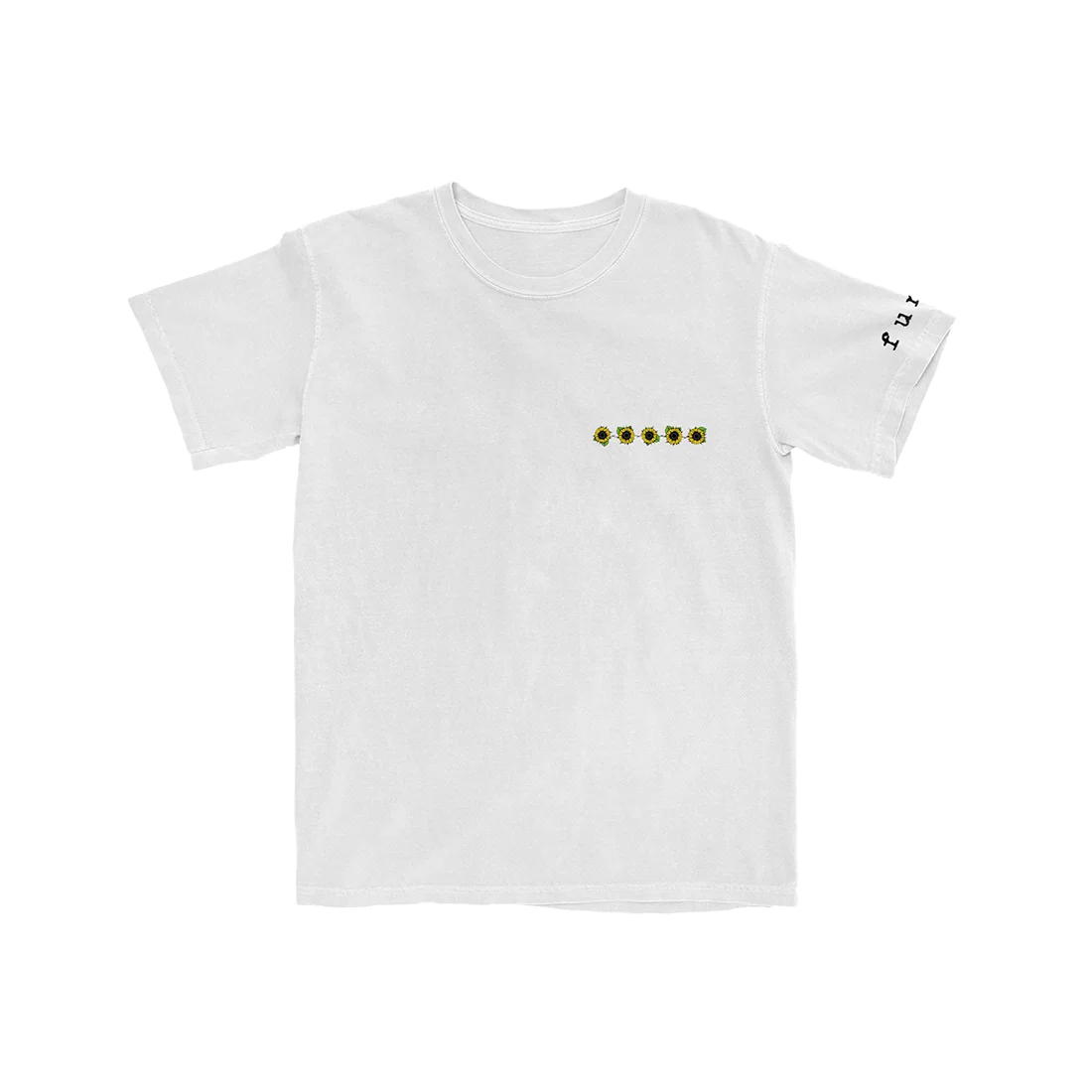 Jasmine Thompson Sunflower Repeat T-Shirt in White