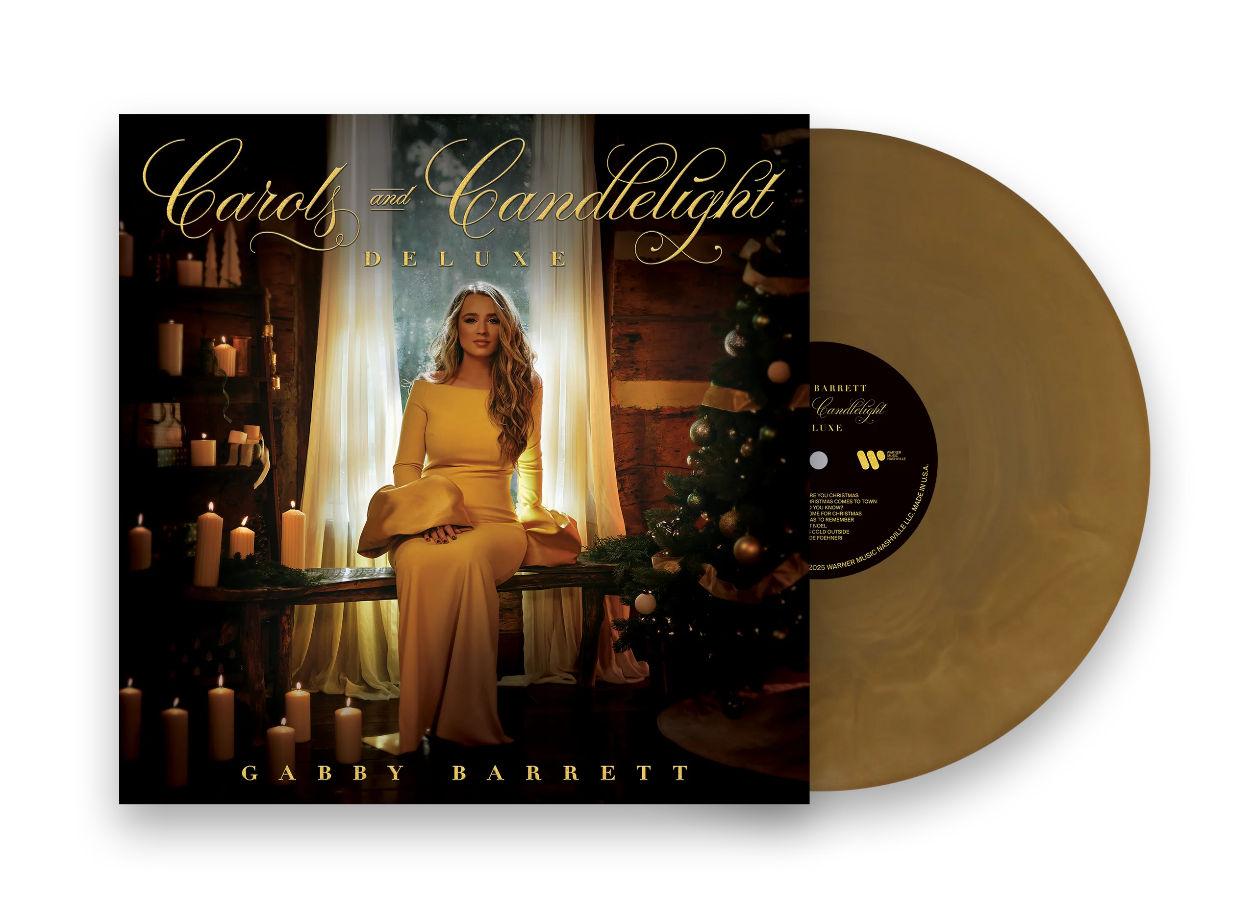 Gabby Barrett Carols and Candlelight Deluxe Galaxy Gold Vinyl