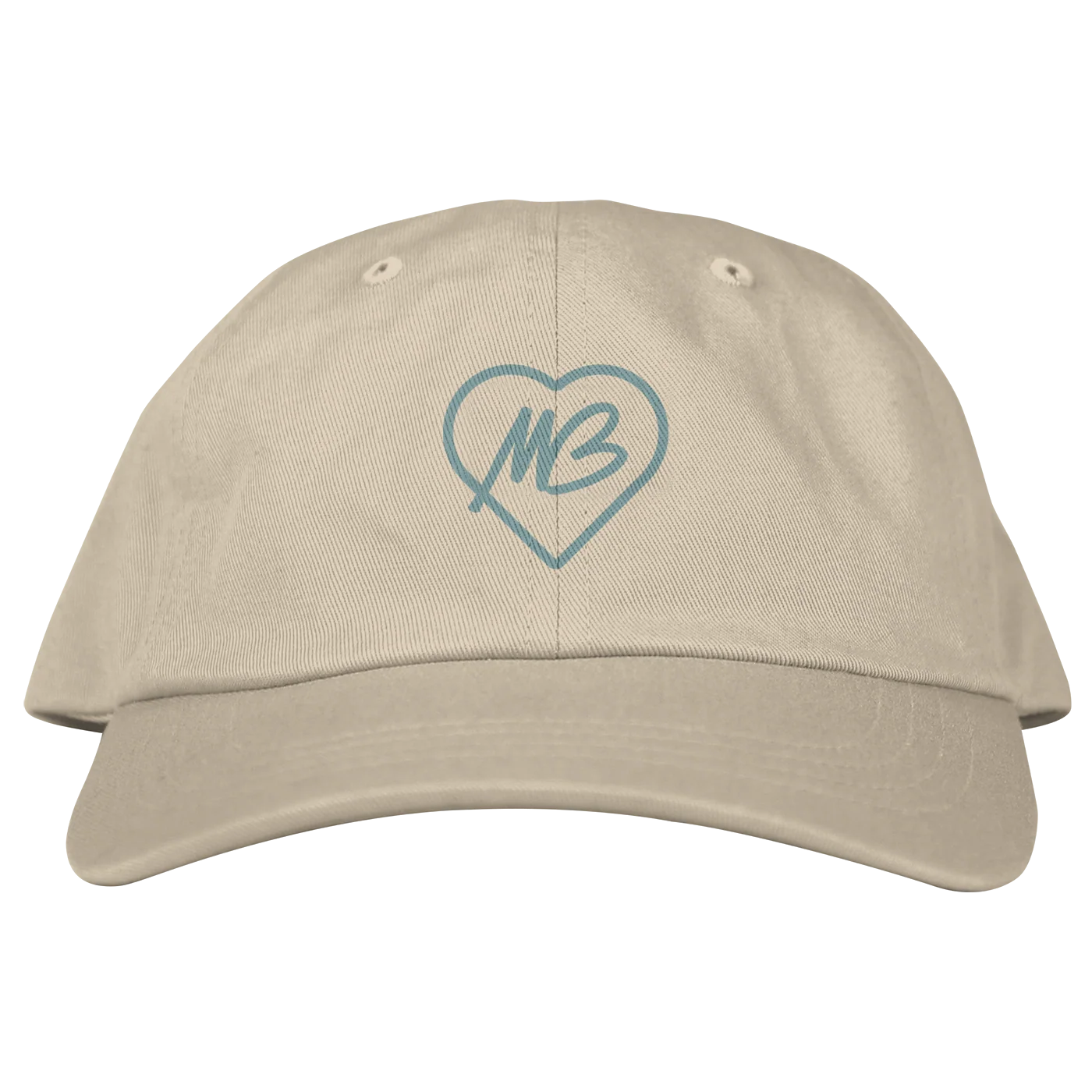 Vintage Teal Heart MB Hat in Khaki with Brass Buckle