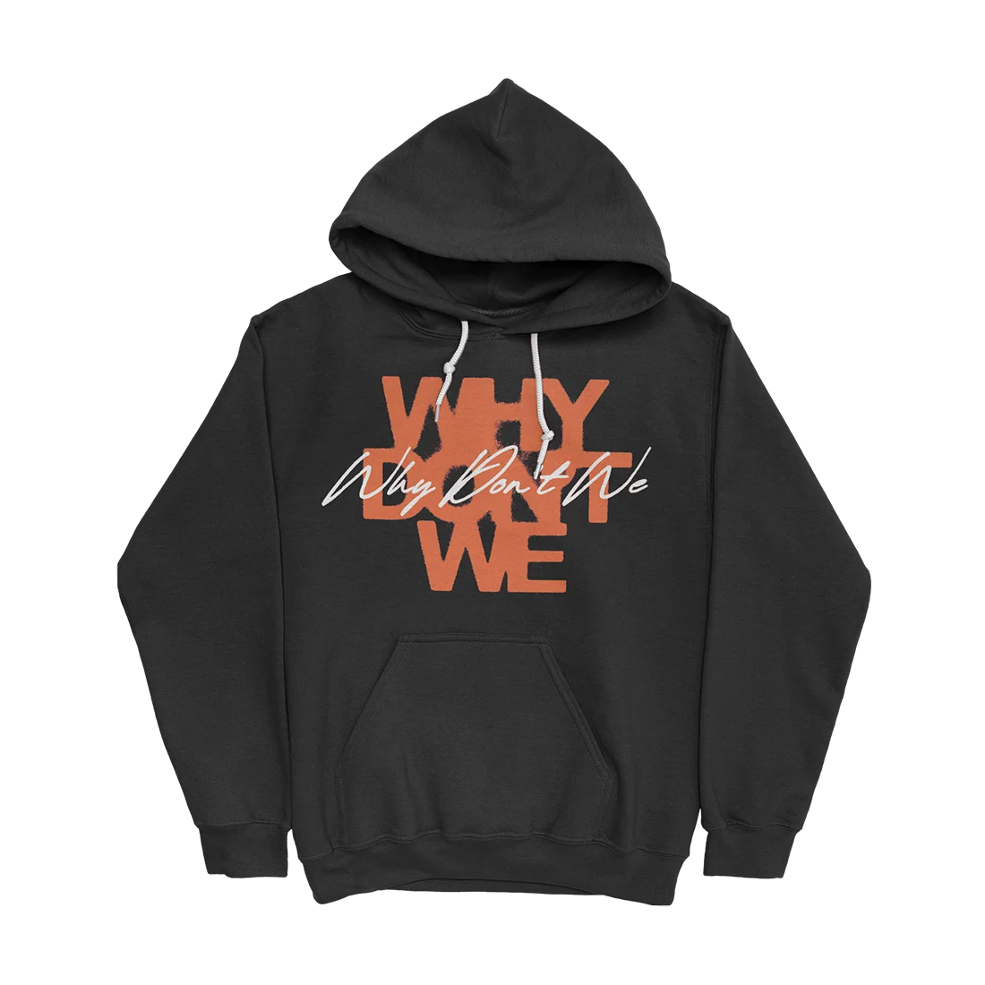 Why Don't We Brush Circle Pullover Hoodie in Black