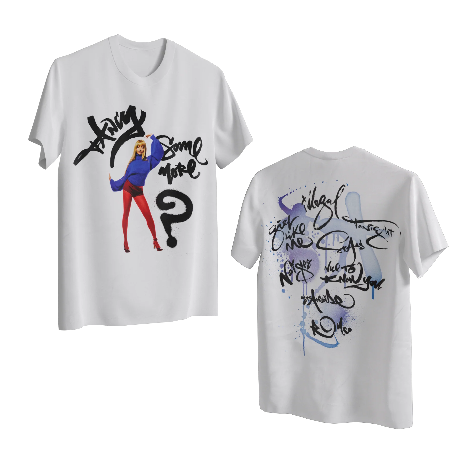PinkPantheress 'Fancy Some More?' White Unisex Heavyweight T-Shirt